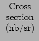 $\begin{array}{c}{\rm Cross}\\
{\rm section}\\
{\rm (nb/sr)}\end{array}$