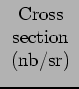 $\begin{array}{c}{\rm Cross}\\
{\rm section}\\
{\rm (nb/sr)}\end{array}$